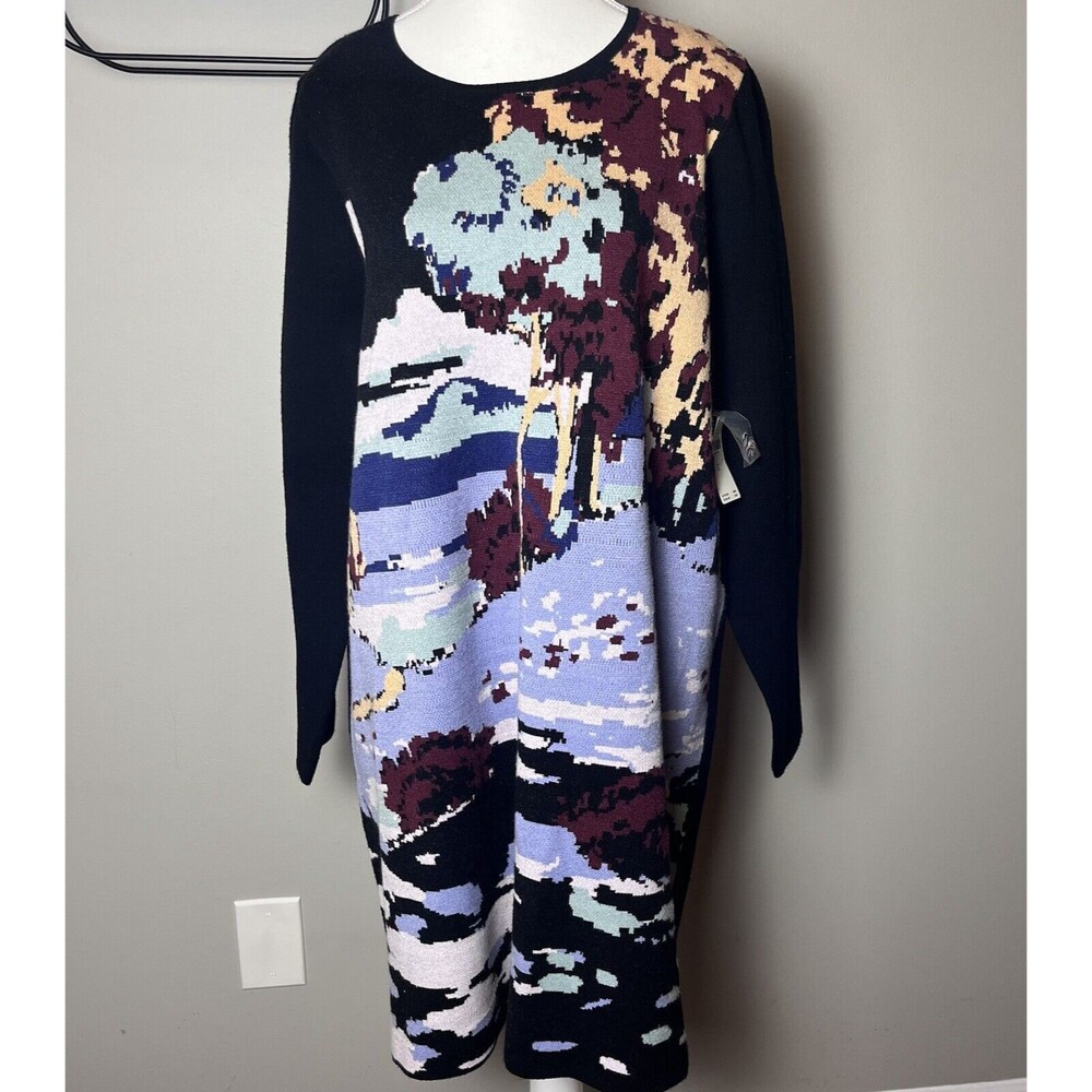 New Anthropologie Maeve Scenic Mini Sweater Dress XL X-Large NWT Retail $170 - Picture 1 of 6
